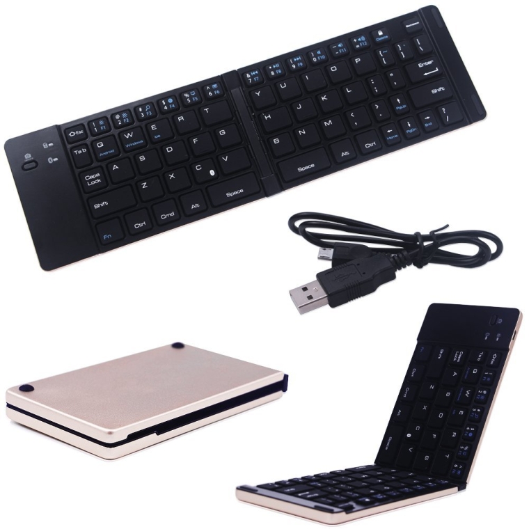 Magnetic Foldable Design Bluetooth Folding Mini Keyboard for Windows IOS and Android Devices