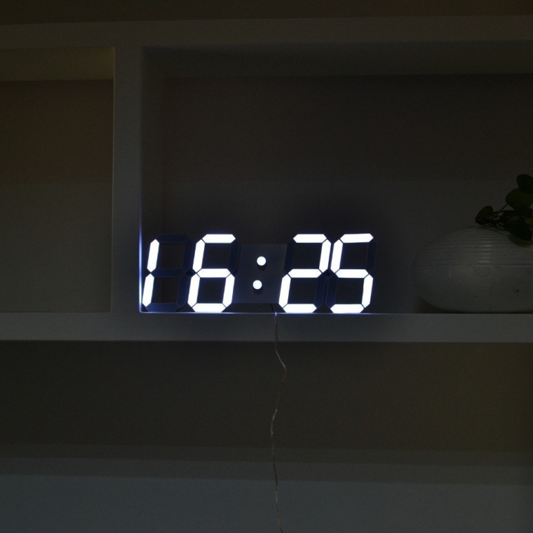 3D Large Alarm LED Digital Wall Clock Remote Control