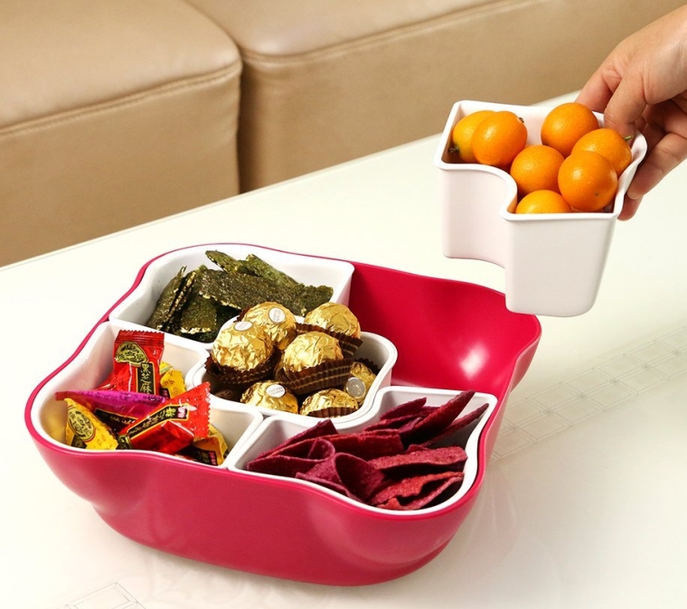Creative Multi Sectional Snack Serving Tray Set