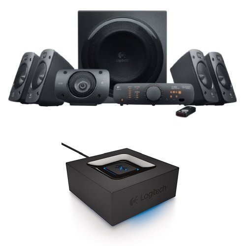 Logitech Z906 Surround Sound Speaker System with Bluetooth Audio Adapter