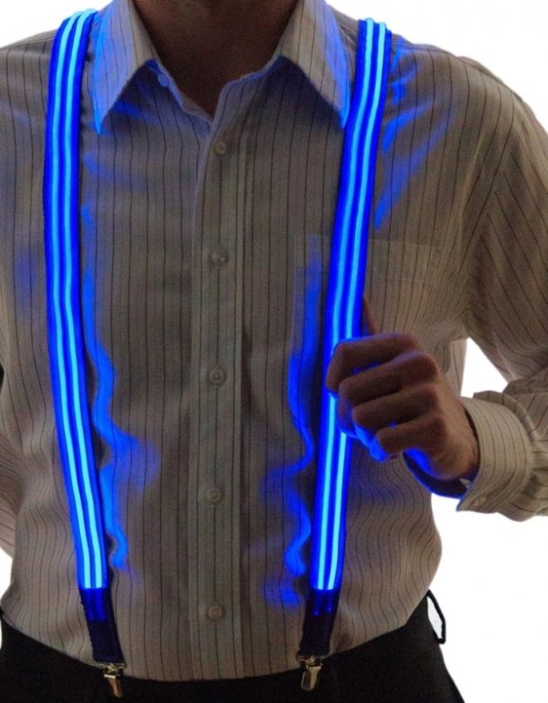 Men’s Light Up LED Stripe Suspenders