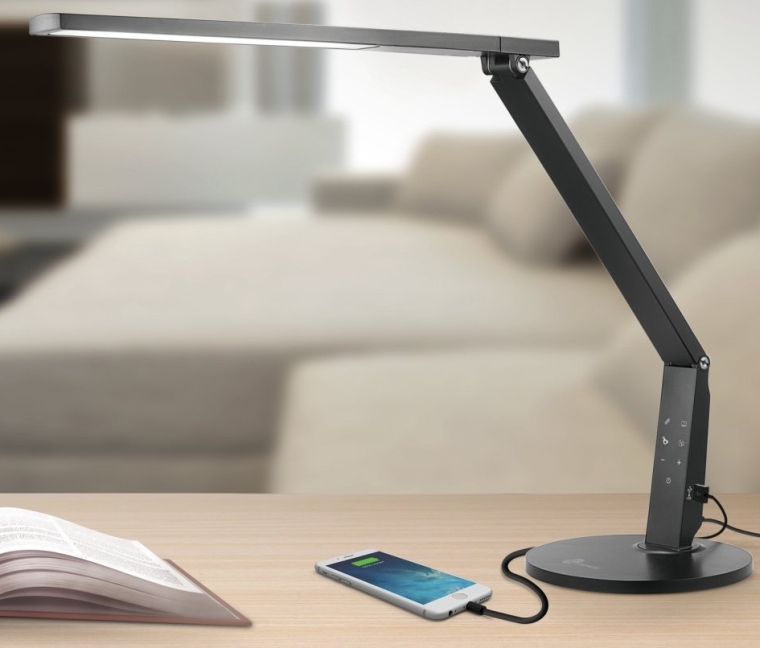 Touch Eye-Care LED Desk Lamp with USB Charge Port
