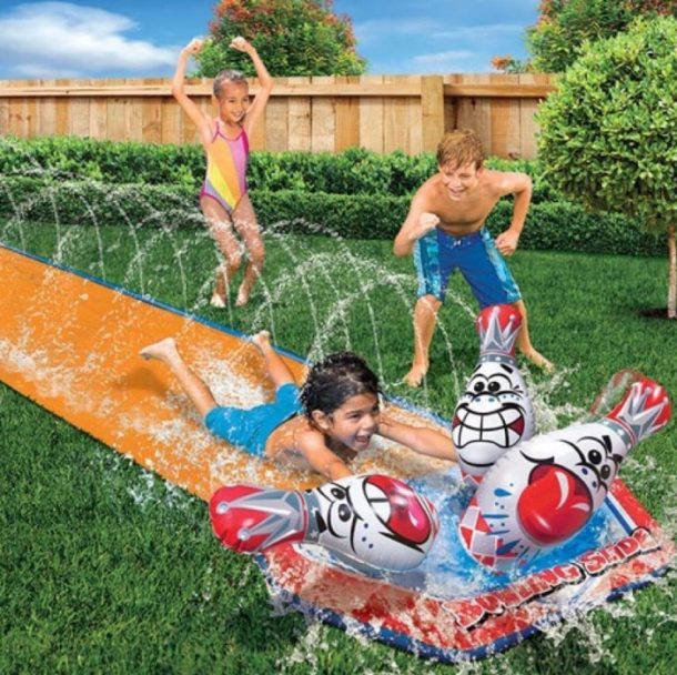 slip and slide bowling