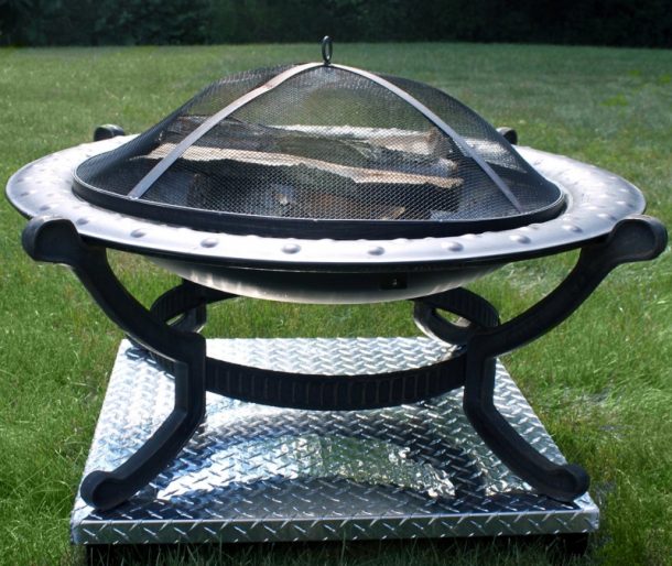 Deck Defender and Grass Guard Fire Pit Heat Shield