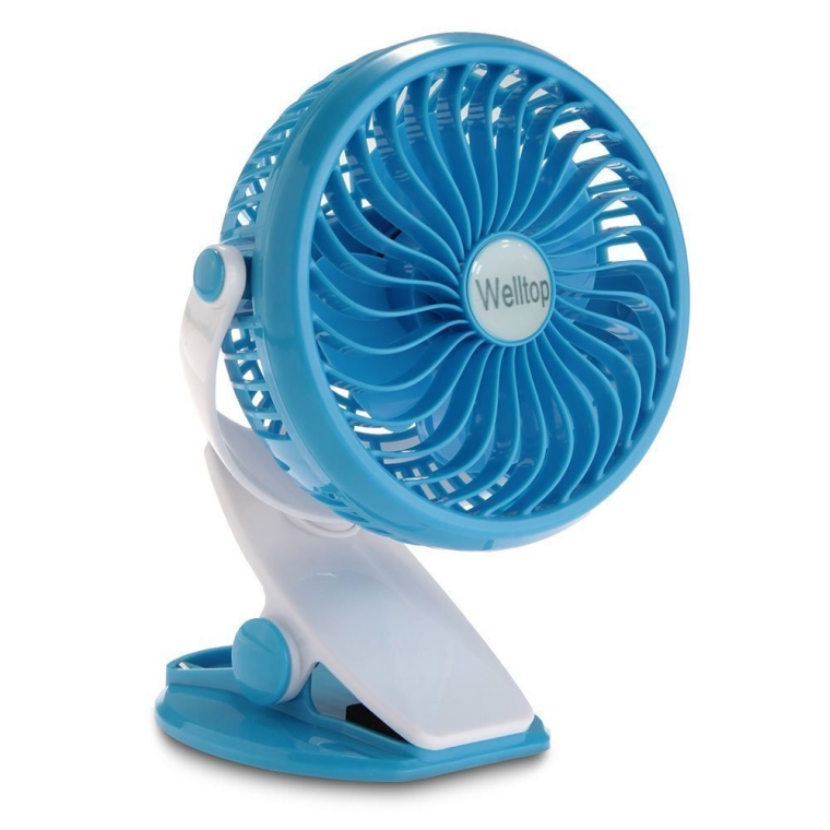Portable Clip Fan Rotatable Clamp Fans USB or Battery Powered Table