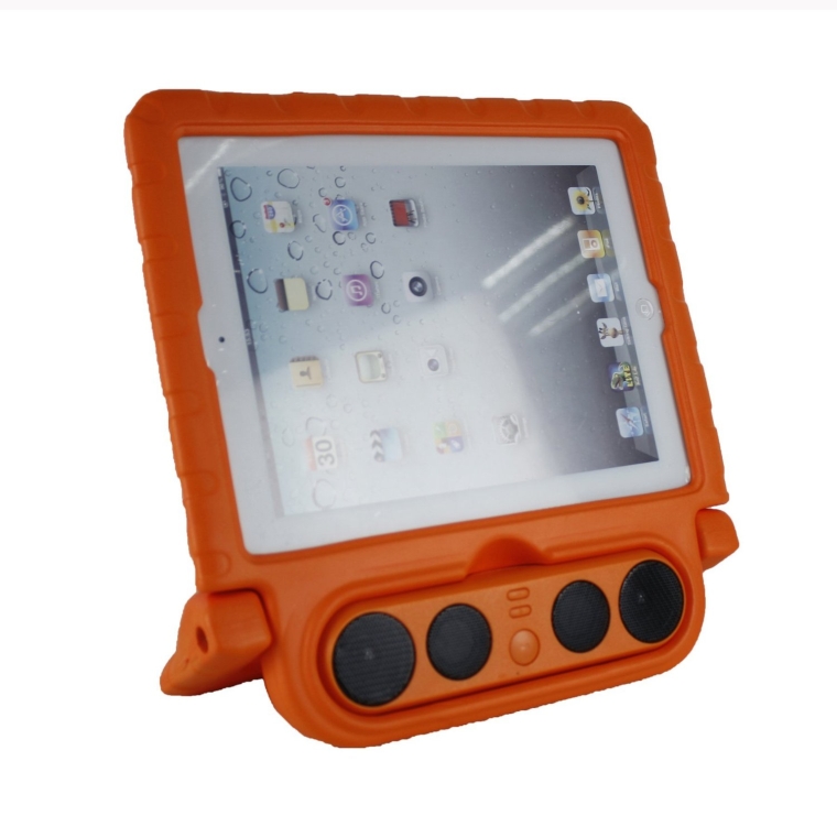 Shockproof Light Weight Protective Case with Portable Wireless Bluetooth Speakers for Apple iPad 234