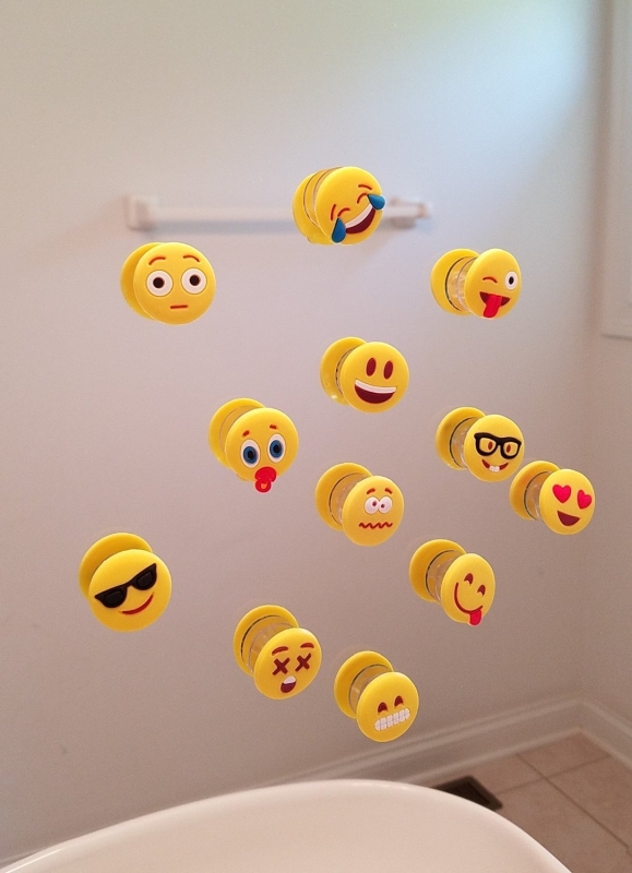 Emoji Charms with Suction 12 Pack