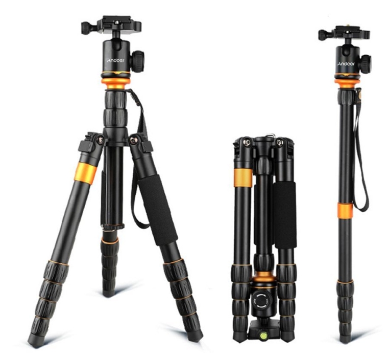 Foldable Detachable Video Tripod Monopod Ball Head Photography