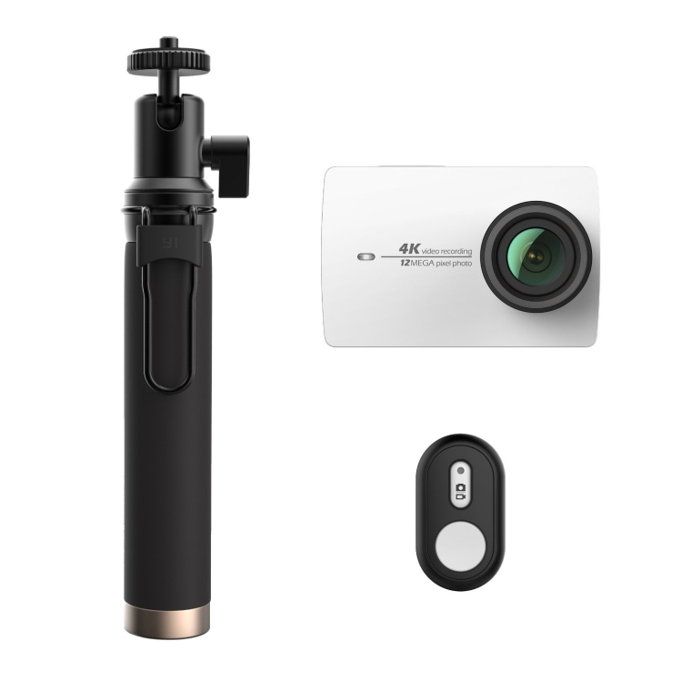 YI 4K Action Camera with Selfie Stick & Bluetooth Remote