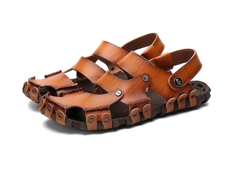 Dekesen Men's Casual Genuine Leather Sandal