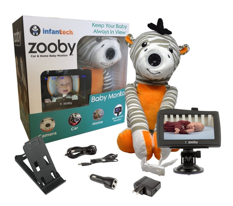 Infanttech Award Winning Zooby 4.3 Video and Audio Baby Monitor (Zebra)