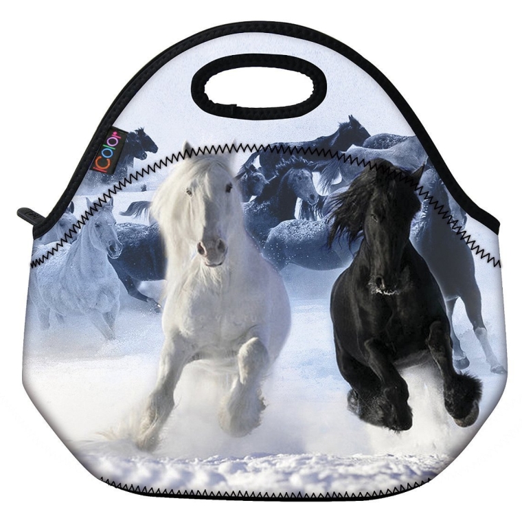 Running Horse Boys Insulated Neoprene Lunch Bag