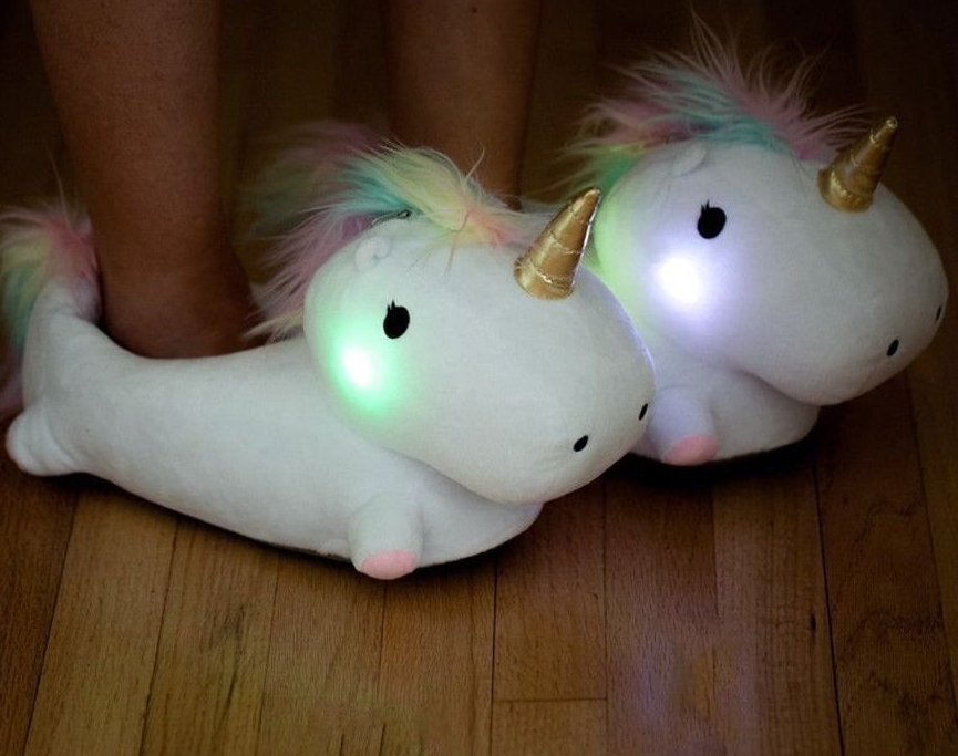 Unicorn Light Up Slippers