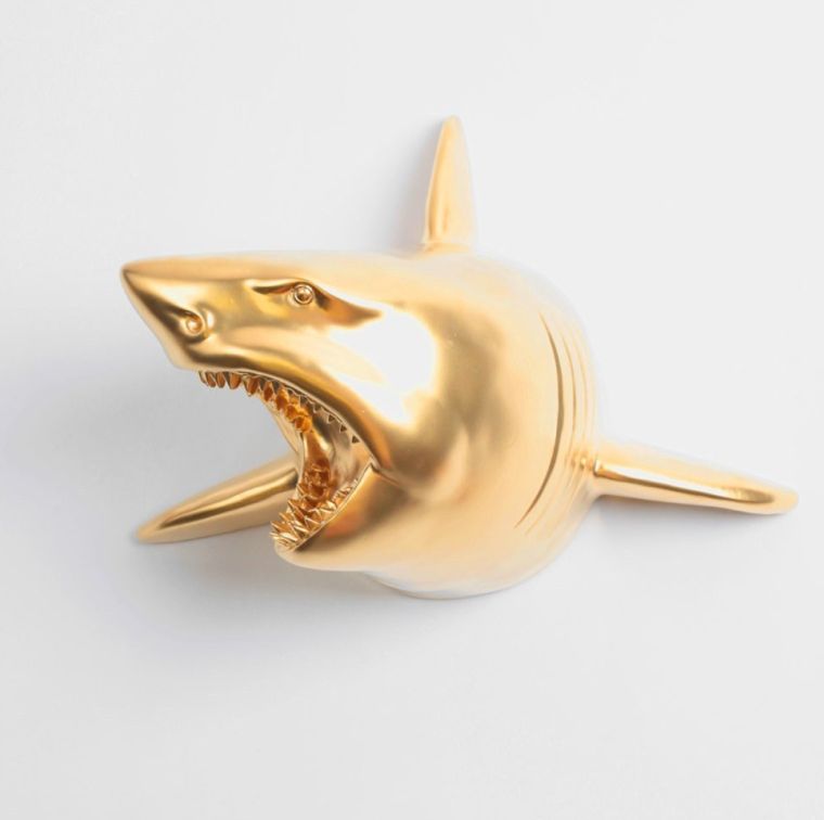 the-lewie-in-gold-shark-head-wall-mount