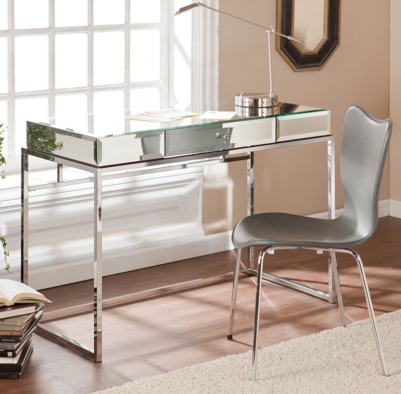 dana-mirrored-desk-with-drawer-in-chrome