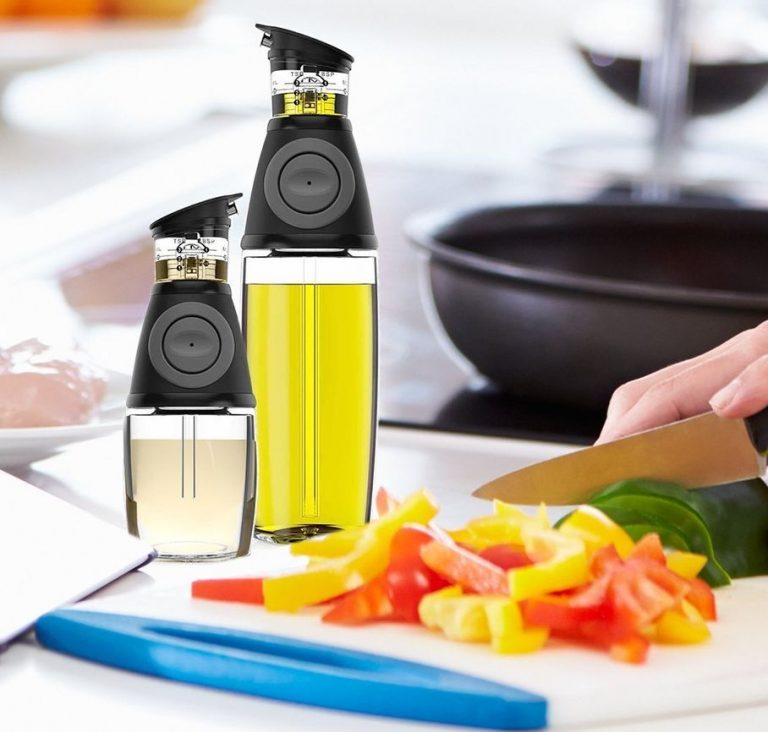 Oil Vinegar Dispenser Set With Drip Free Spouts