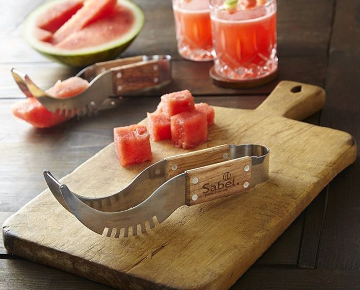 Wood Watermelon Melon Cutter Slicer Corer Server Knife