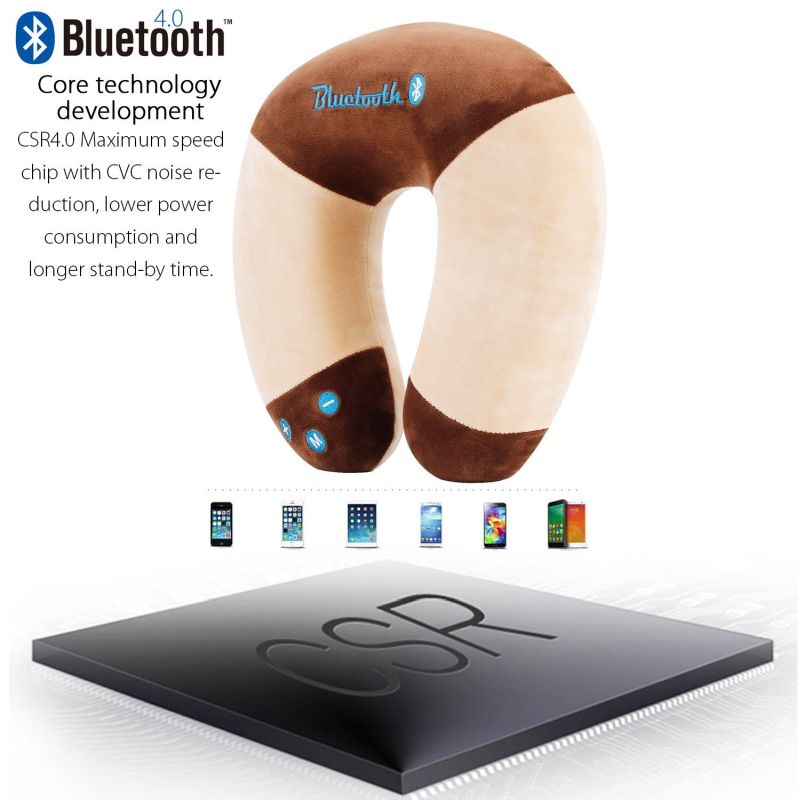 travel pillow with bluetooth speakers