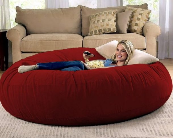 Large Bean Bag Chair For Adults 609x485 