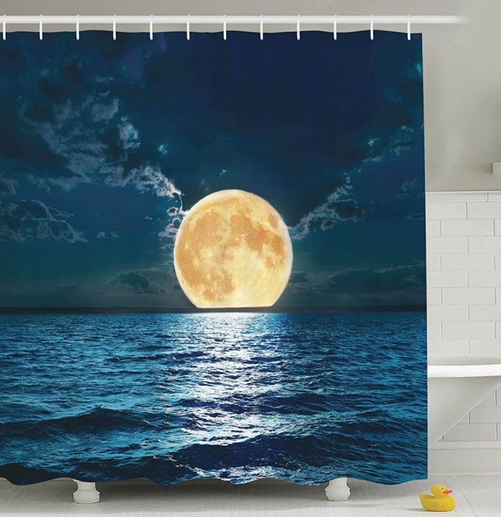 Ocean Decor Shower Curtain Set   Ocean Decor Shower Curtain Set 991x1024 