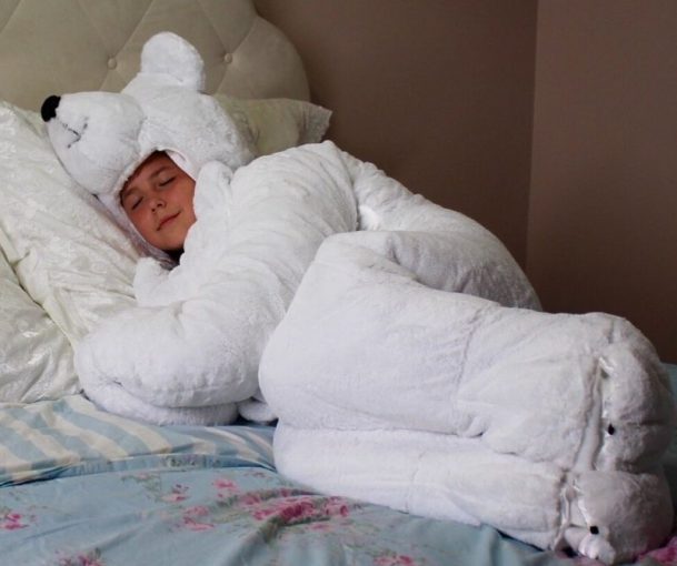 giant plush animal sleeping bag