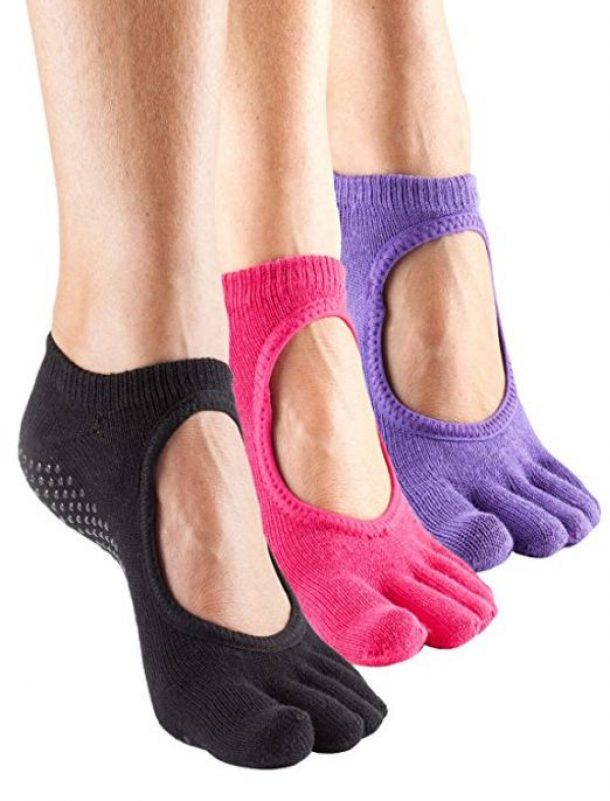 Toesox Full Toe Bella Grip Socks For Pilates Yoga Barre