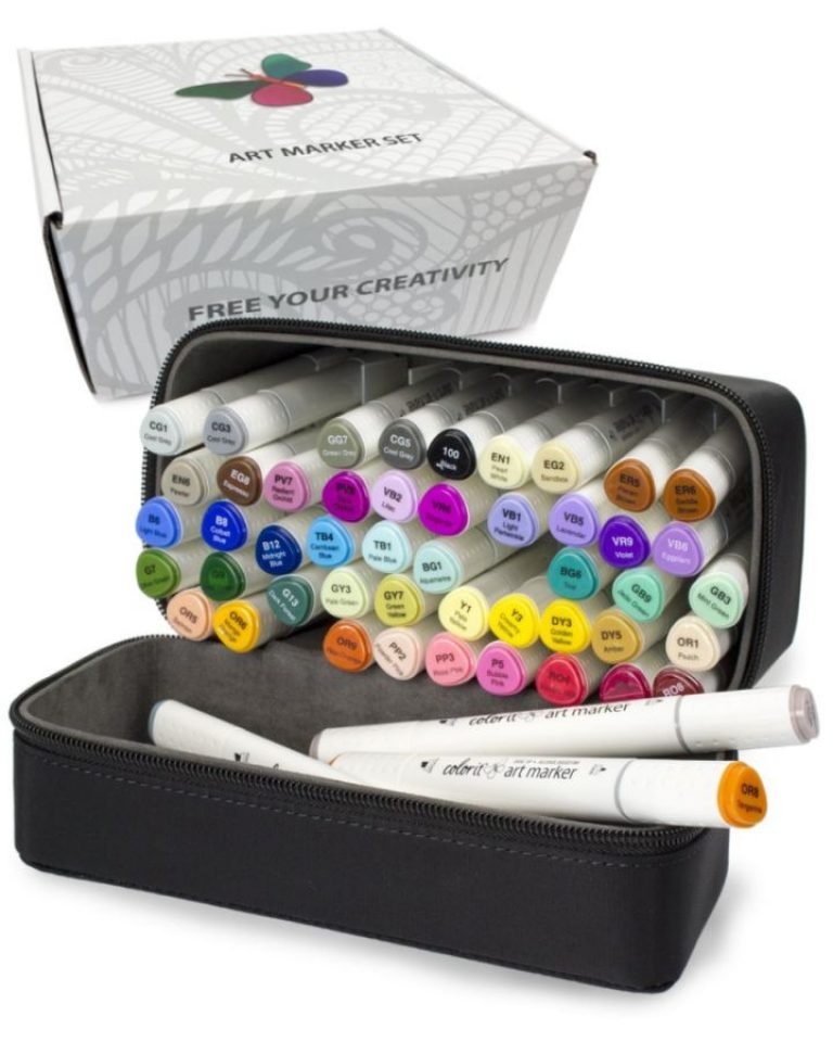 50 Dual Tip Art Markers Set For Coloring