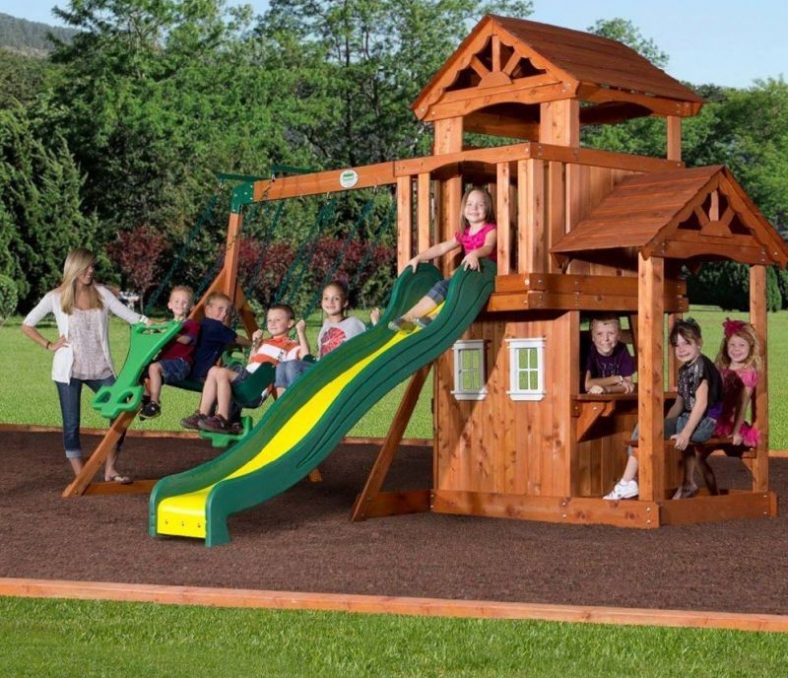 All Cedar Wood Playset Swing Set