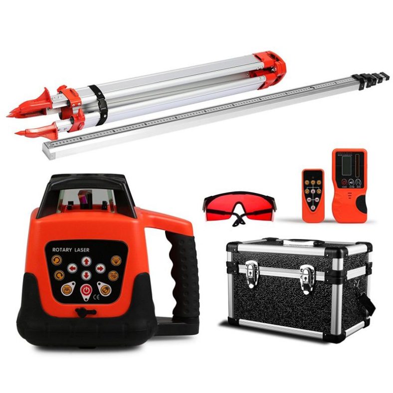 Happybuy Laser Level Red Rotary Laser Level 360 Self Leveling Laser Leveler