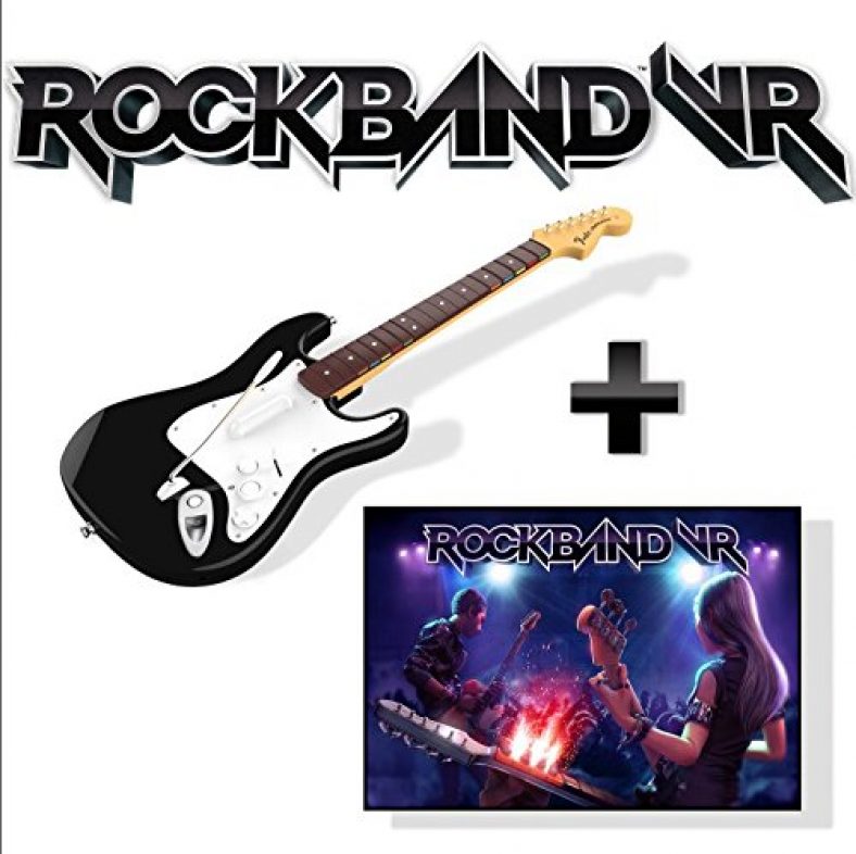 Rock Band VR Game + Guitar Controller (Xbox One Version) Bundle for