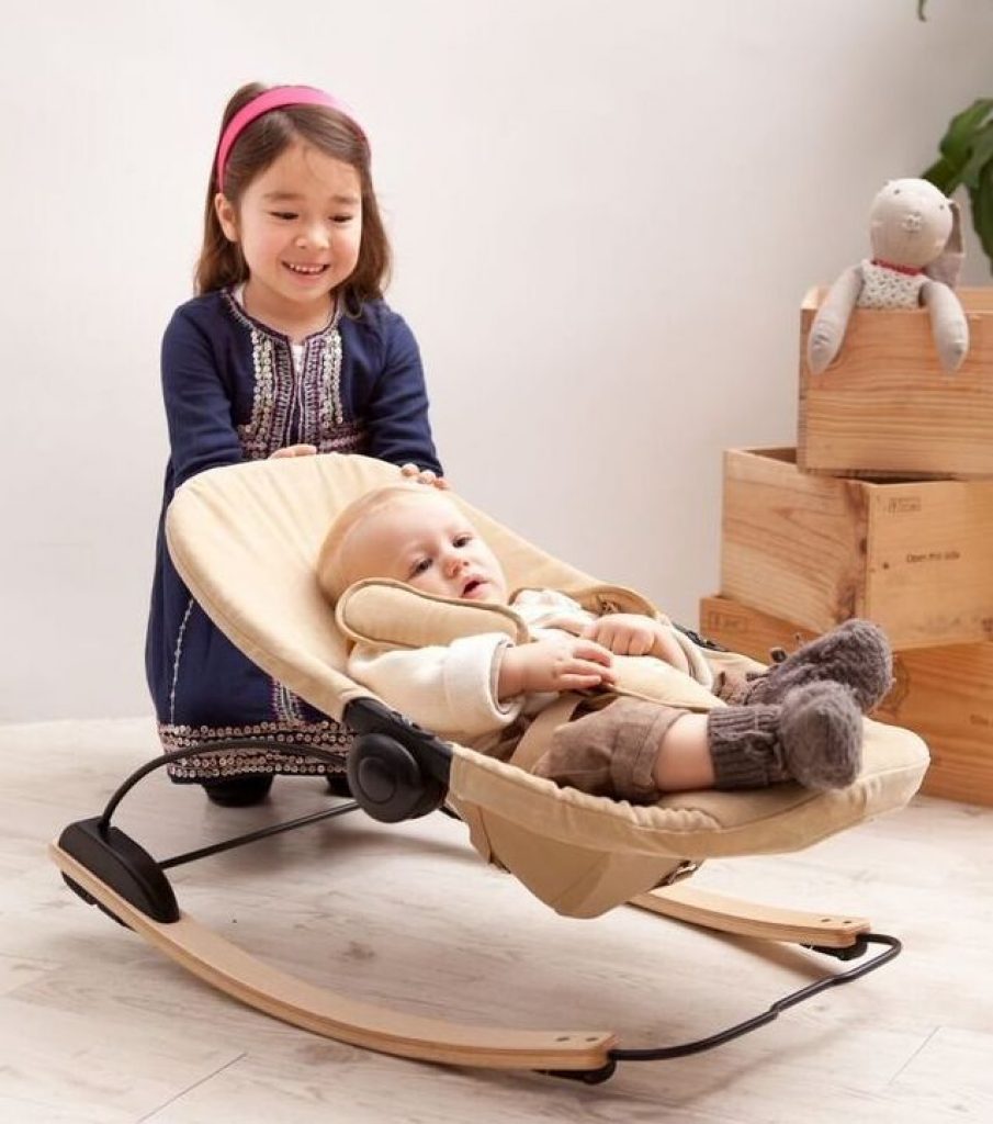 Bloom Coco Go 3in1 Baby Lounger Bouncer Rocker Natural Frame