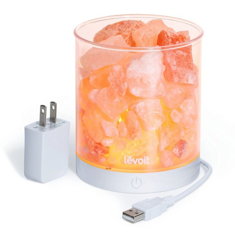 Levoit Cora Himalayan Salt Lamp Natural Glow Pink Sea Crystal Rock