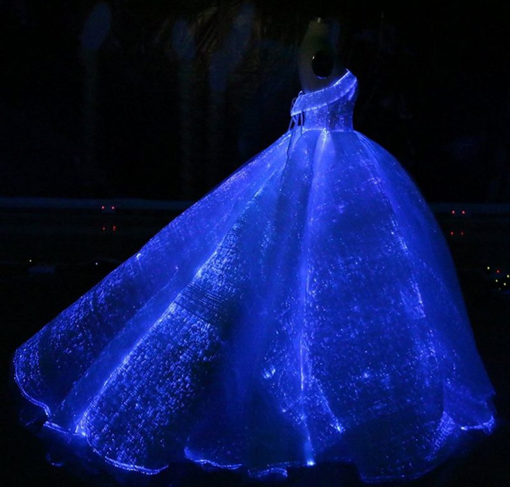 Luminous Fiber Optic Wedding Dress