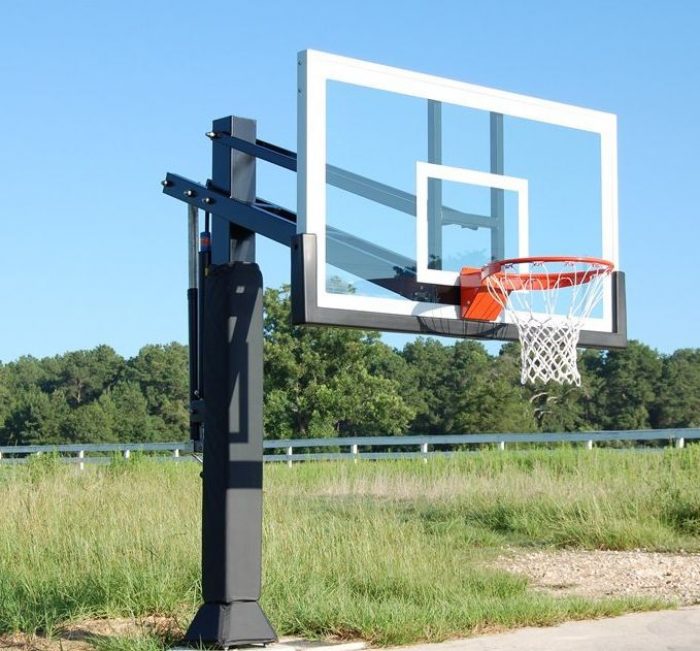 Driveway Basketball Goal Hoop with a High-Performance 60 Inch Glass ...