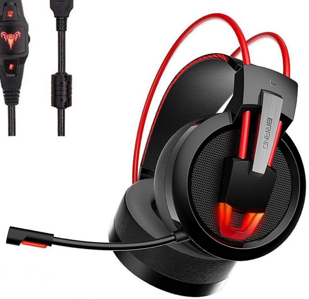 7.1 Channel USB Wired Over Ear Noise Canceling Stereo Headphones