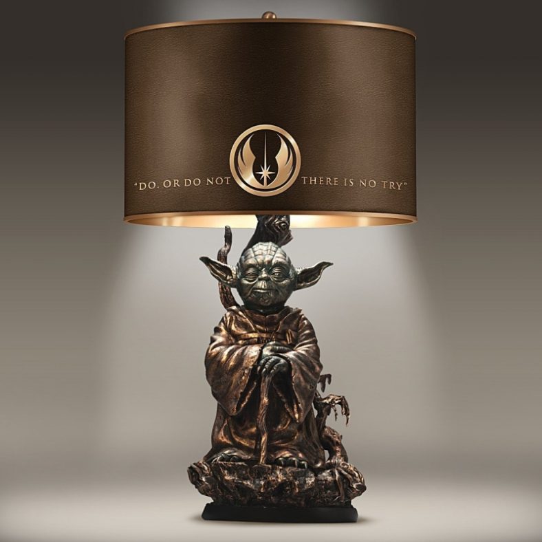 bronze yoda lamp
