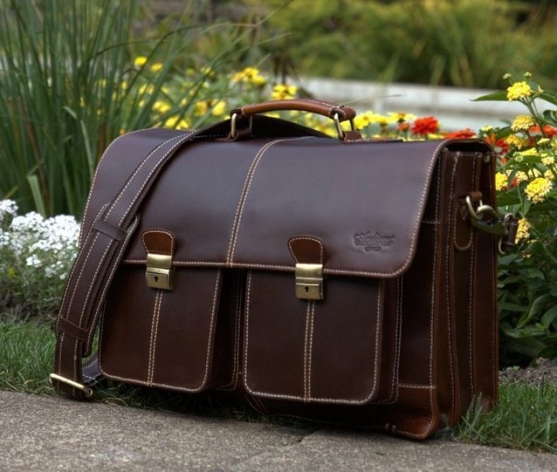 leather work briefcase