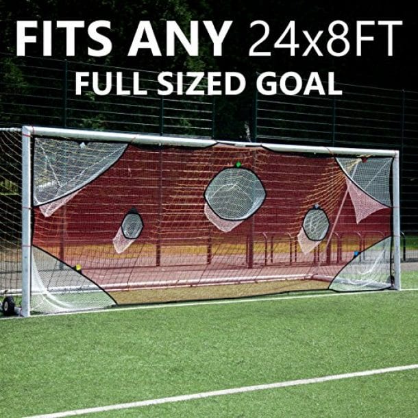 QuickPlay PRO Soccer Goal Target Nets with 7 Scoring Zones Practice