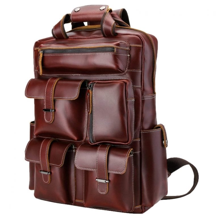 Leather Vintage Laptop Backpack