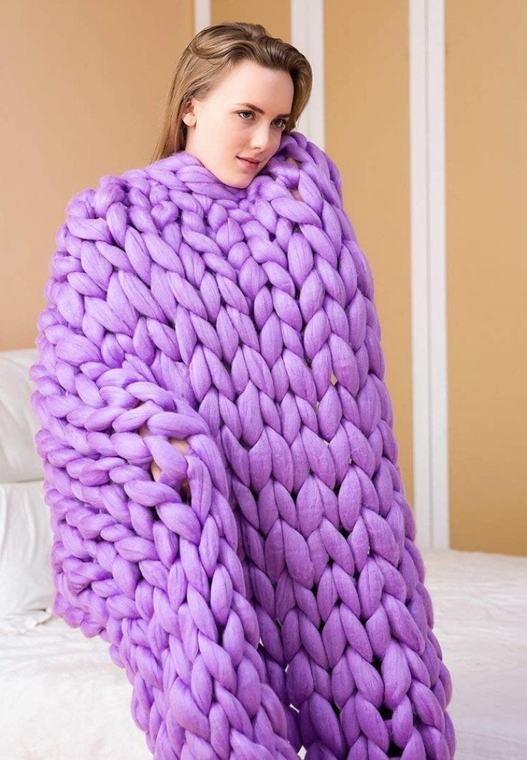 Chunky Knit Blanket Soft 