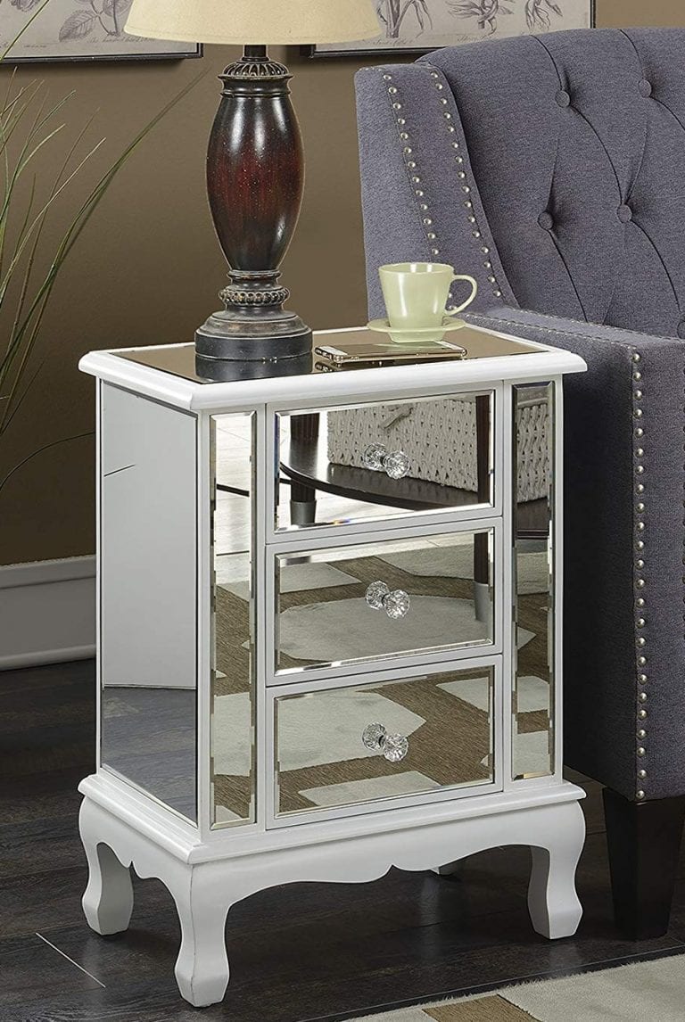 Mirrored End Table