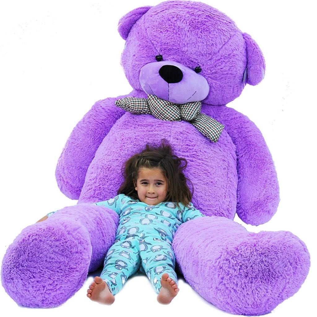 purple teddy bear 5 feet