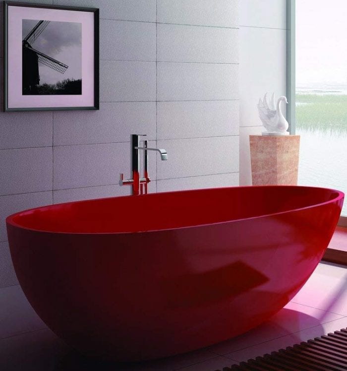 Oval Stone Resin Freestanding Bathtub