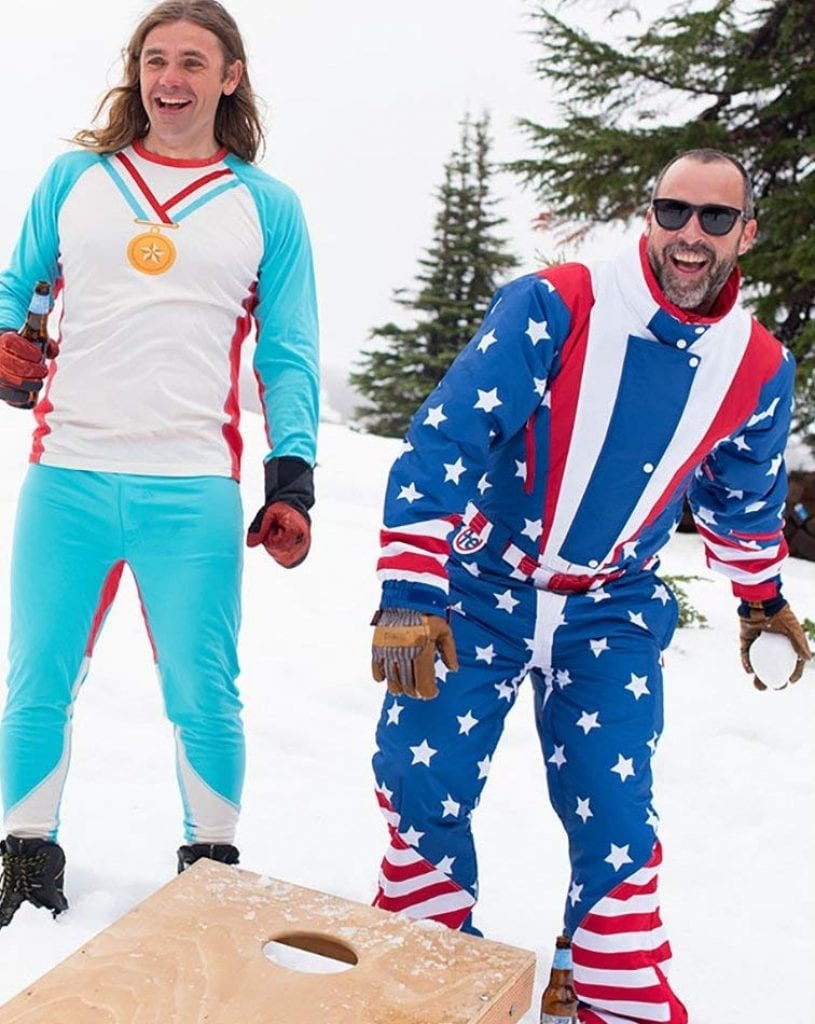 Usa skis. Ski Suit. Ski Suit Vintage.