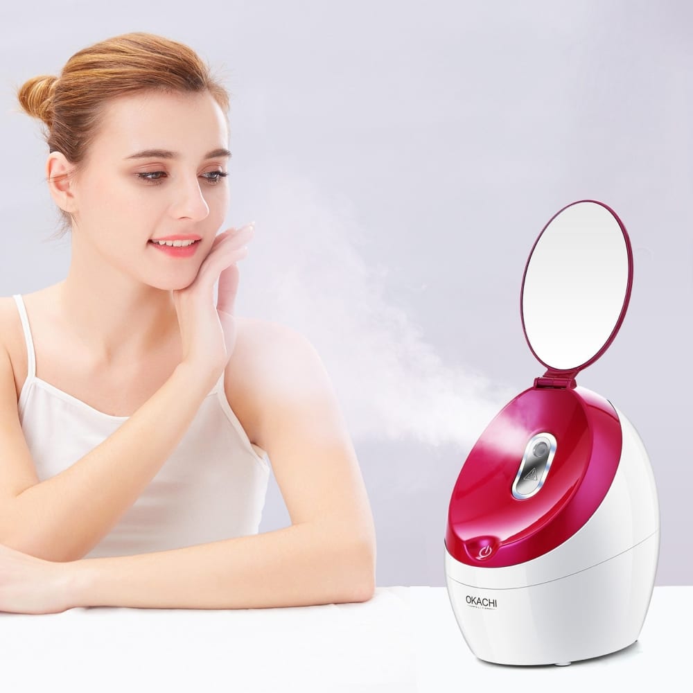 Hot Mist Facial Steamer Nano Ionic Mist Steamer For Face With Mirror