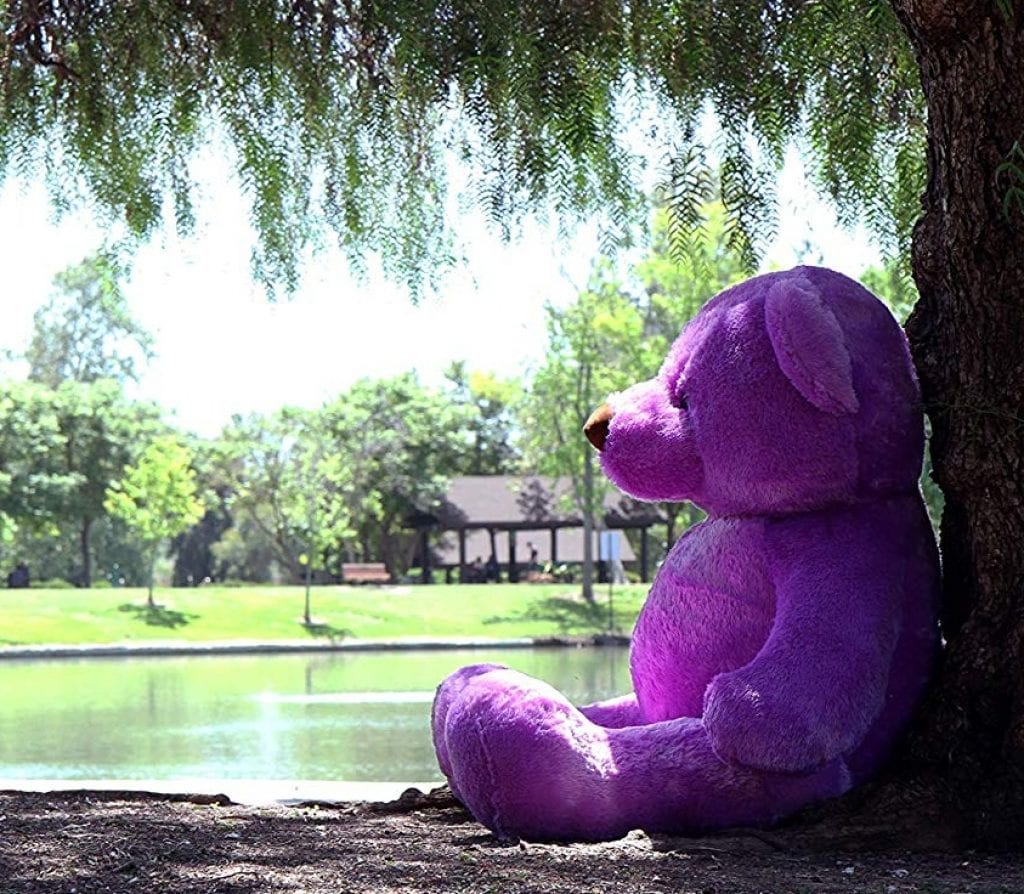 giant teddy bear purple