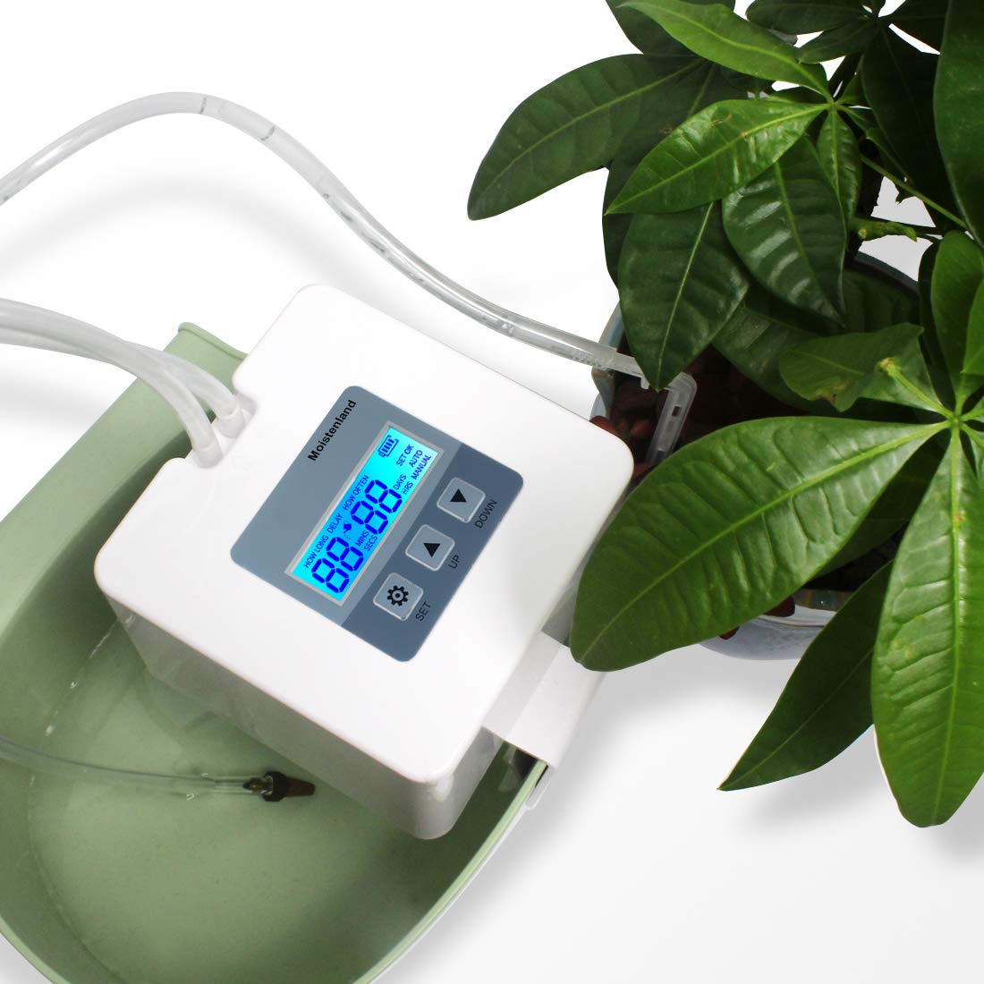 DIY Micro Automatic Drip Irrigation Kit,Houseplants Self Watering System with 30-Day Digital Programmable Water Timer 5V USB Power Operation for Indoor Potted Plants Vacation Plant Watering