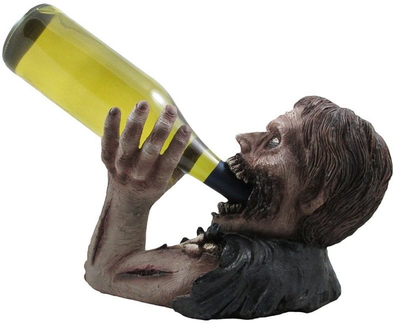 Decorative Graveyard Zombie Wine Bottle Holder Statue