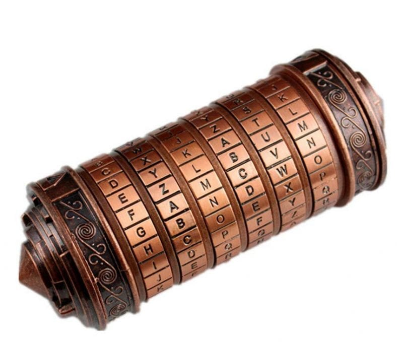 iFCOW Da Vinci Code Mini Cryptex Lock, Puzzle Boxes Da Vinci Code with Hidden Compartments Brain Teaser Lock Puzzles for Boyfriend and Girlfriend