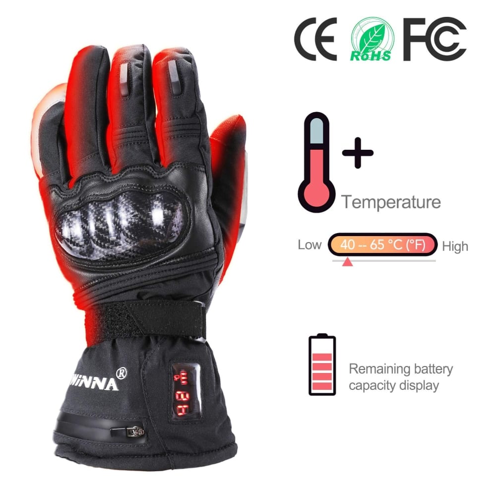 Battery Powered Electric Heated Motorcycle Gloves